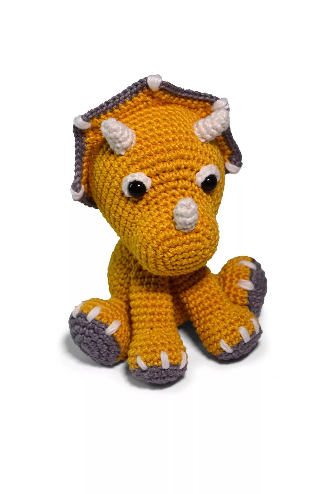 Crochet Amigurumi Character Kit: Baby Triceratops