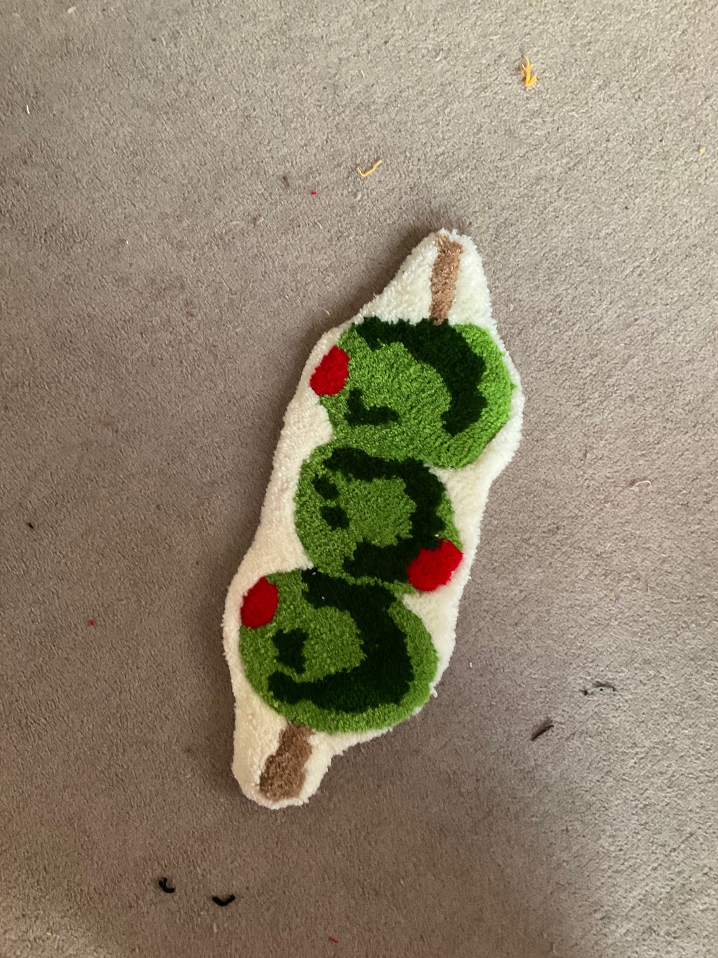 Olive keyboard rug