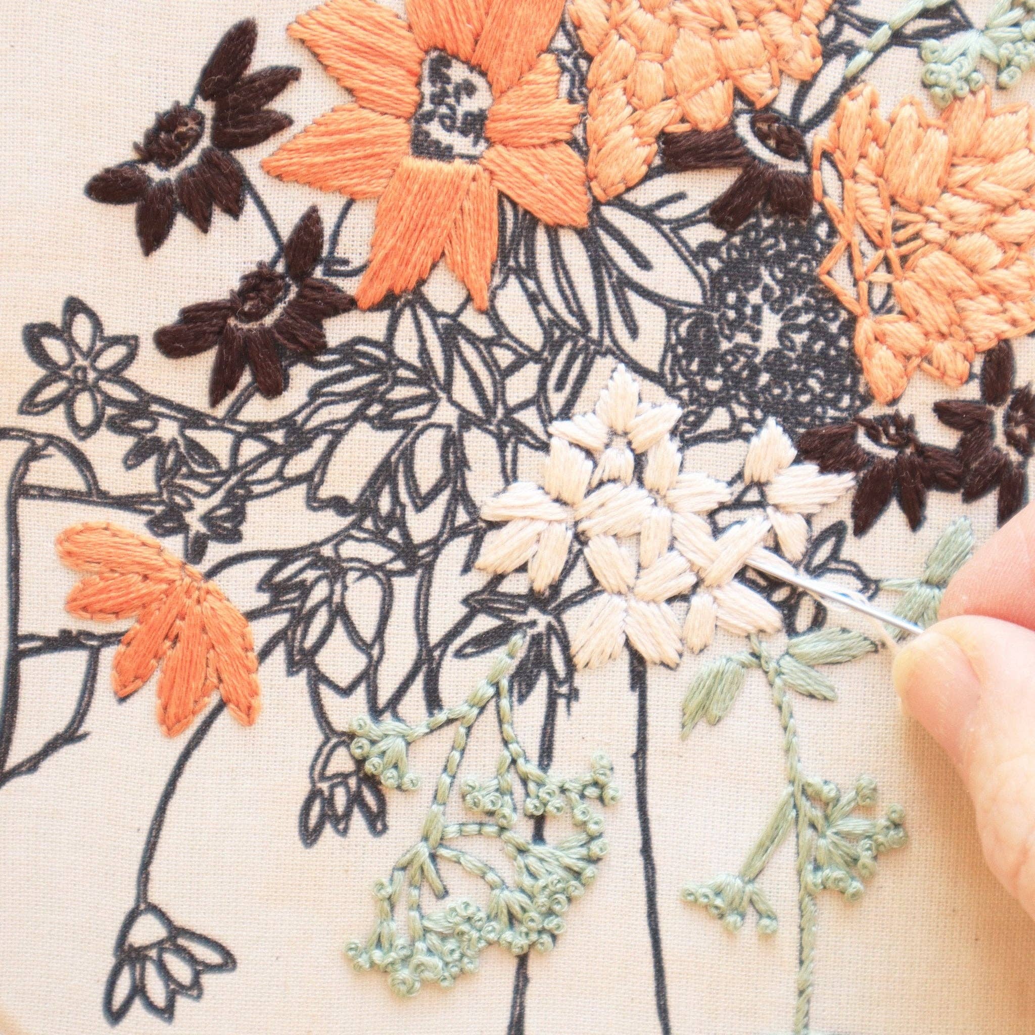 Boho Bouquet Embroidery Kit