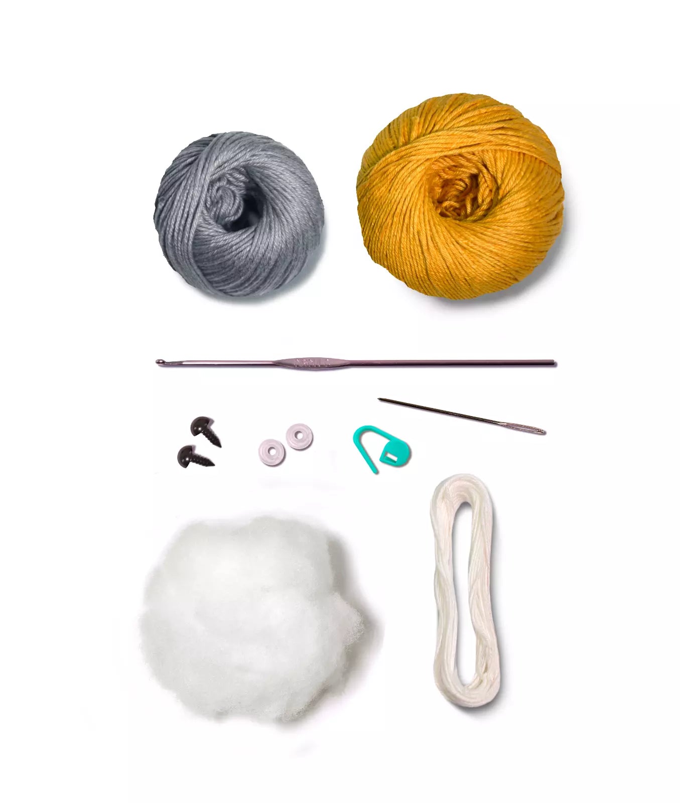 Crochet Amigurumi Character Kit: Baby Triceratops